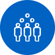 Company size icon - a group of people